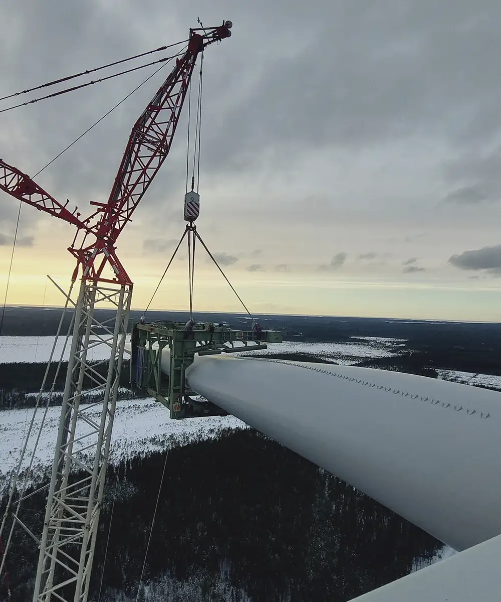 Tuulivoimalan purku ja kierrätys